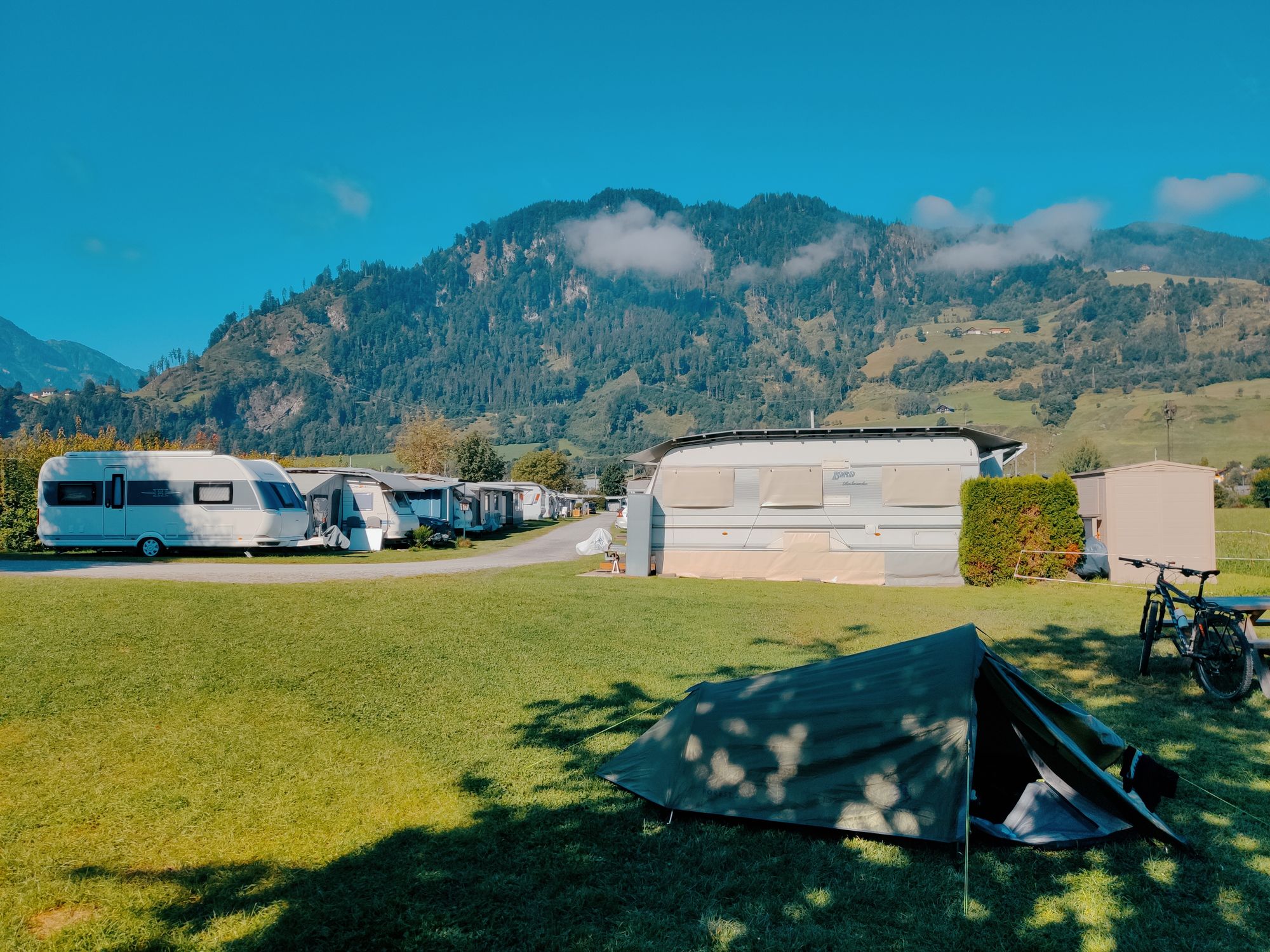 Pierwszy nocleg - Camping w Sankt Johann im Pongau należący do rodziny Weissacher